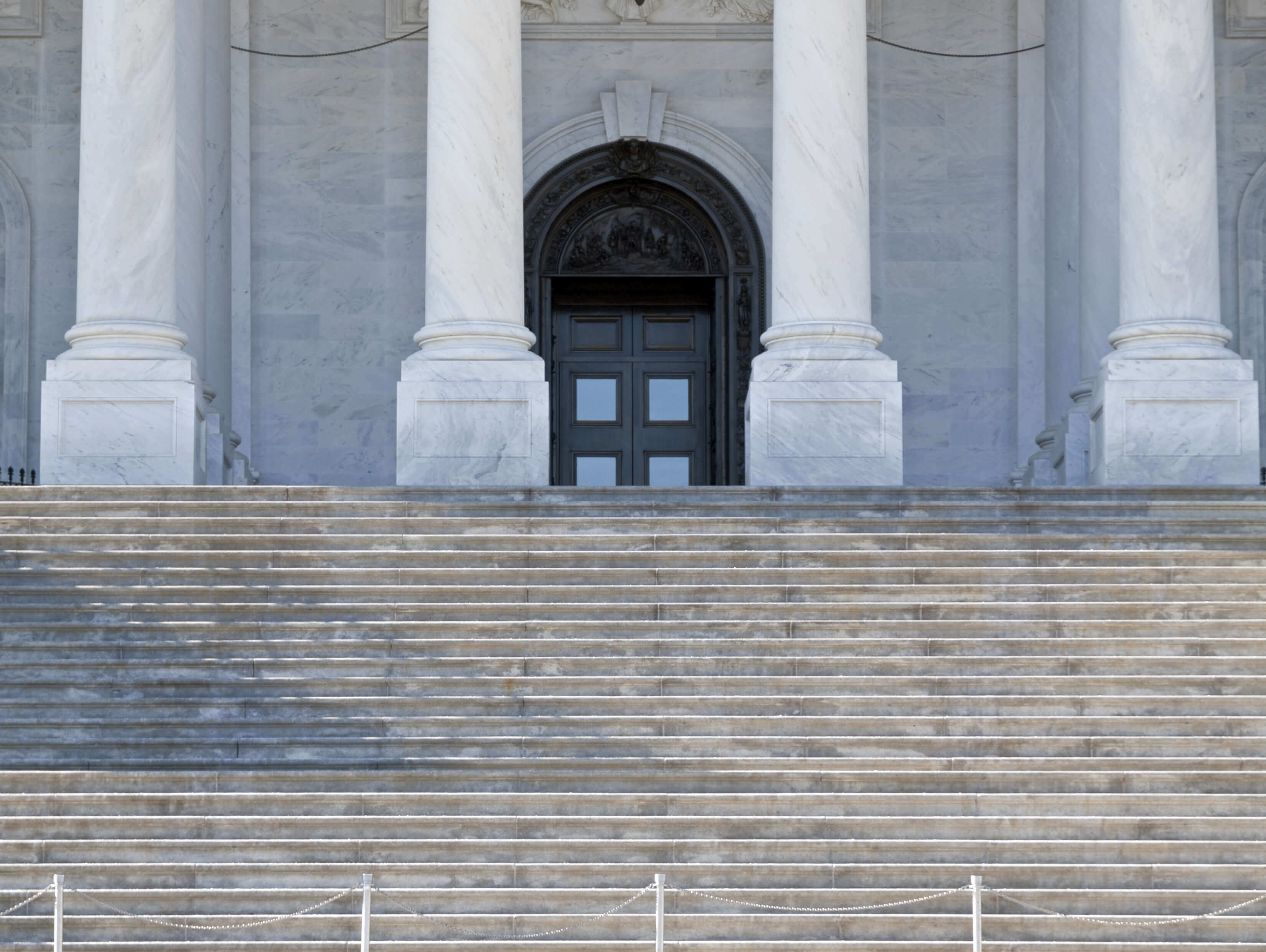 Front steps of a courthouse